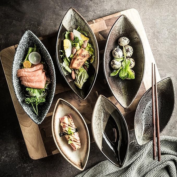 Soy Sauce Dishes 1 Piece Specialties Ceramic Plate Creative Deep Dish Soup Bowl Plate Snack Plate Dim Sum Plate Seasoning Dishes(A One Size)