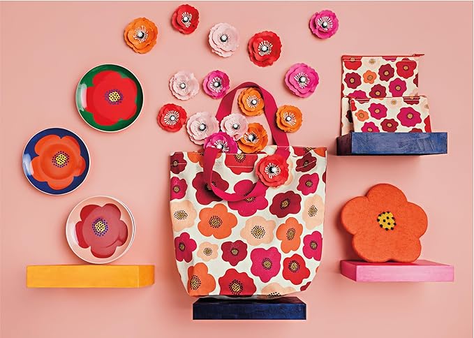 Jubilee Poppy Appetizer Plates Set of 4 Assorted