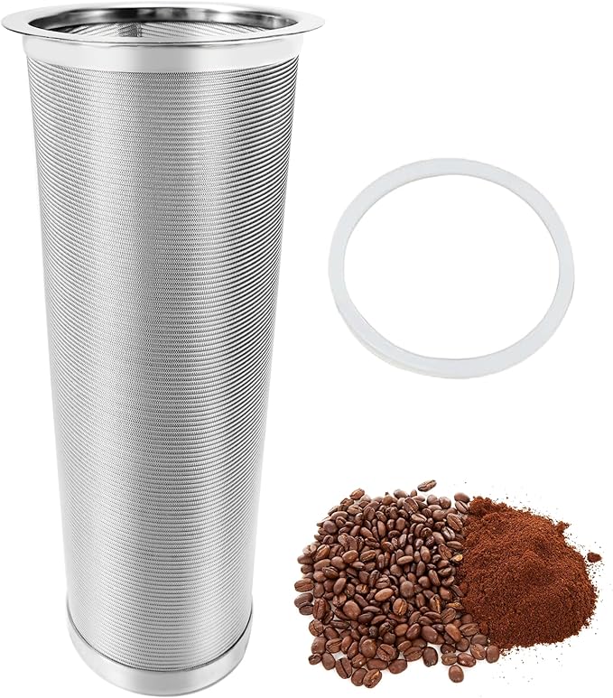 Cold Brew Coffee Filter, 304 Stainless Steel Food Grade, Coffee Maker, Tea Maker,Water Filter, Ultra Fine Mesh Wide Mouth Mason Jar (64Oz)