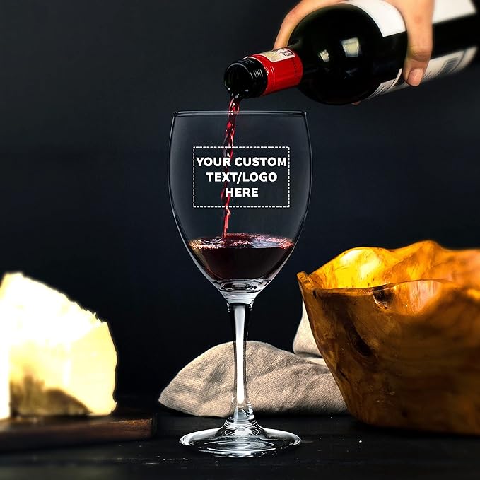 Custom Nuance Wine Glasses by ARC 10.5 oz. Set of 50, Personalized Bulk Pack - Restaurant Glassware, Perfect for Red Wine, White Wine, Cocktails - Clear