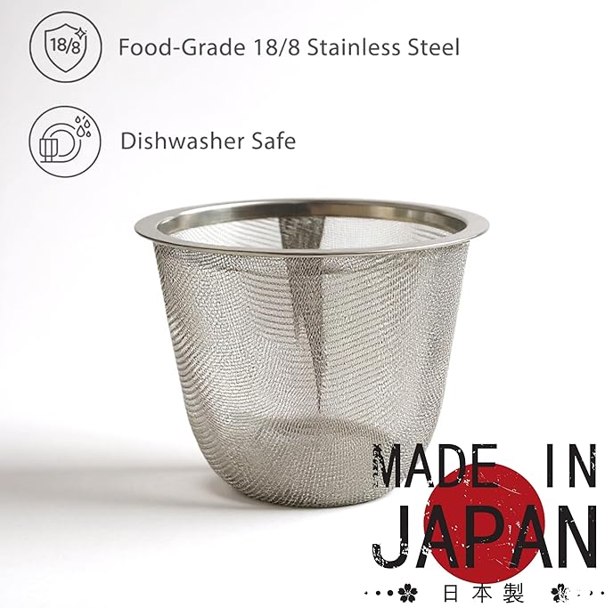 Japanese Fine Mesh Tea Sifter – Stainless Steel Tea Strainer for Matcha & Loose Leaf Tea (3'' Tea Stainer) Made in Japan