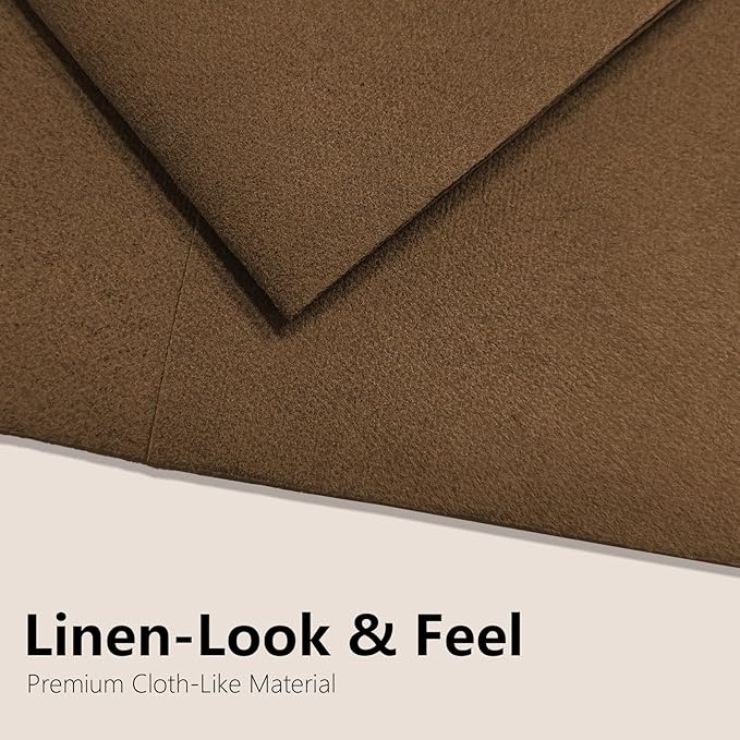 Umber Linen Feel Napkins with Flatware Pocket, 50 Pack Cloth Like Pre-Folded Napkins for Silverware, Guest Hand Towel for Dinner Party Wedding Decoration (16. x 15.5 inch)