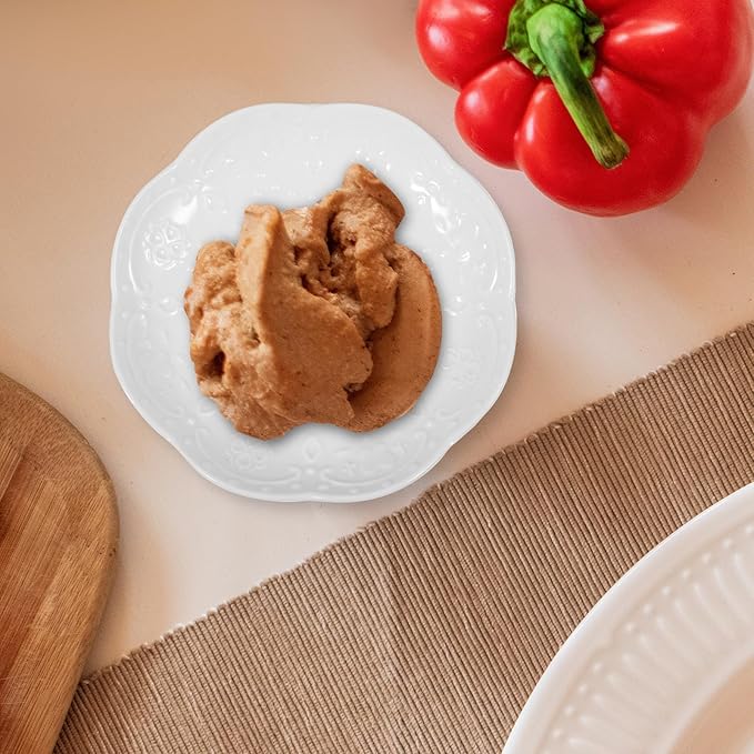 2pcs Ceramic Appetizer Plates Small Multipurpose Sauce Dishes for Soy Sauce Oil Seasonings Compact Porcelain Side Serving Bowls for Snacks Cheese Fruit Bread