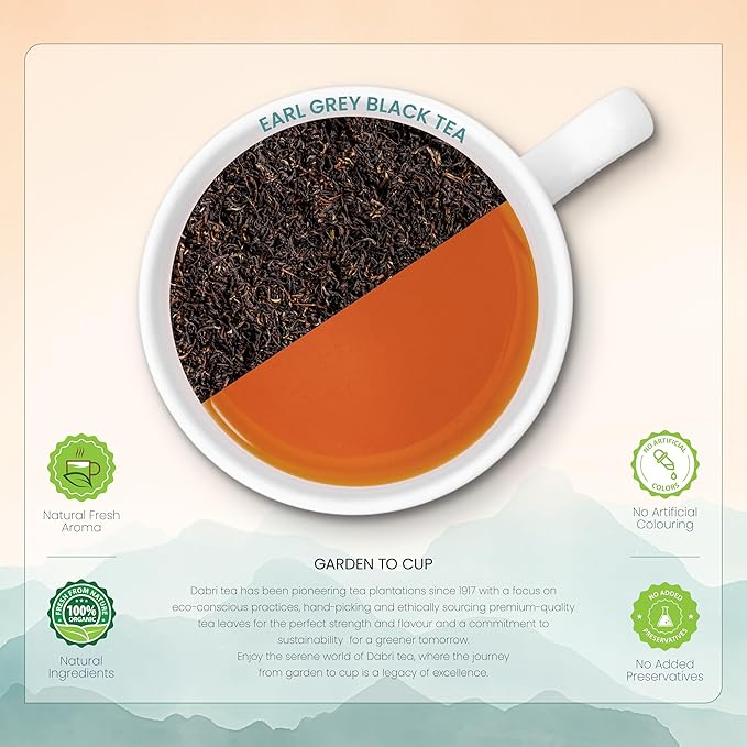 Dabri Earl Grey Black Tea Bags (32 Pyramid Bags)