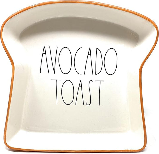 Rae Dunn AVOCADO TOAST Appetizer Plate - Ceramic