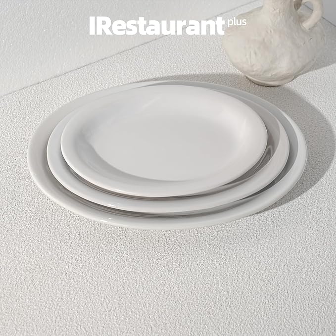 Stoneware Narrow Rim Commercial Grade Dinnerware, Bright White, Oval Platter 13.5" x 10.5", Case of 12