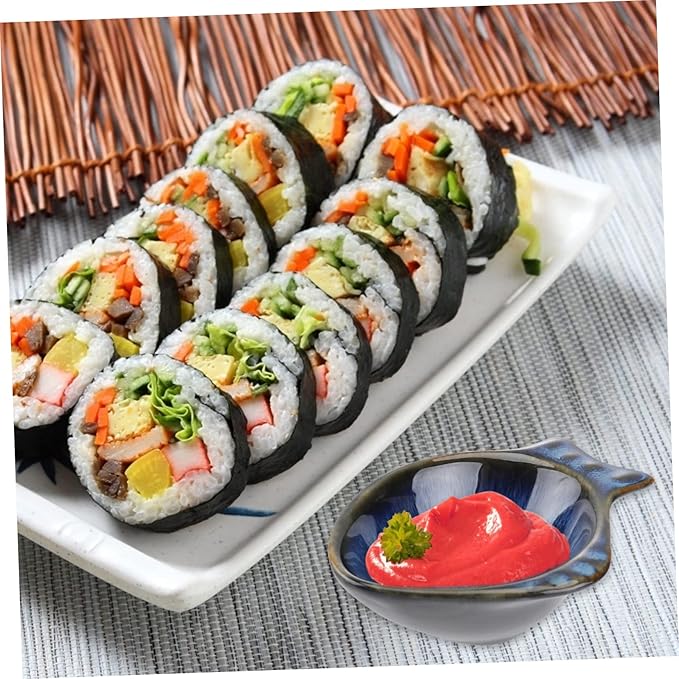 Unique Japanese Fish Plates Ceramic Condiment Dish Dipping Sauce Bowl for Appetizers Seasoning Boys and Girls Families