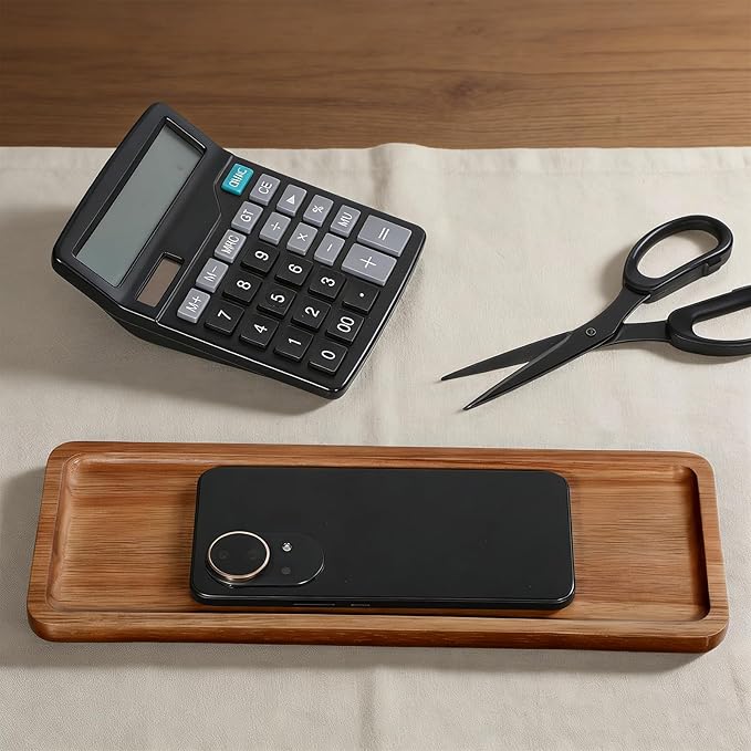 Small Wooden Tray Wooden Platters Rectangular Mini Serving Tray 11.4 x 4.2 inch Mini Charcuterie Boards Small Cheese Board for Food Countertop Organizer for Coffee Tables Dessert Snack Fruit