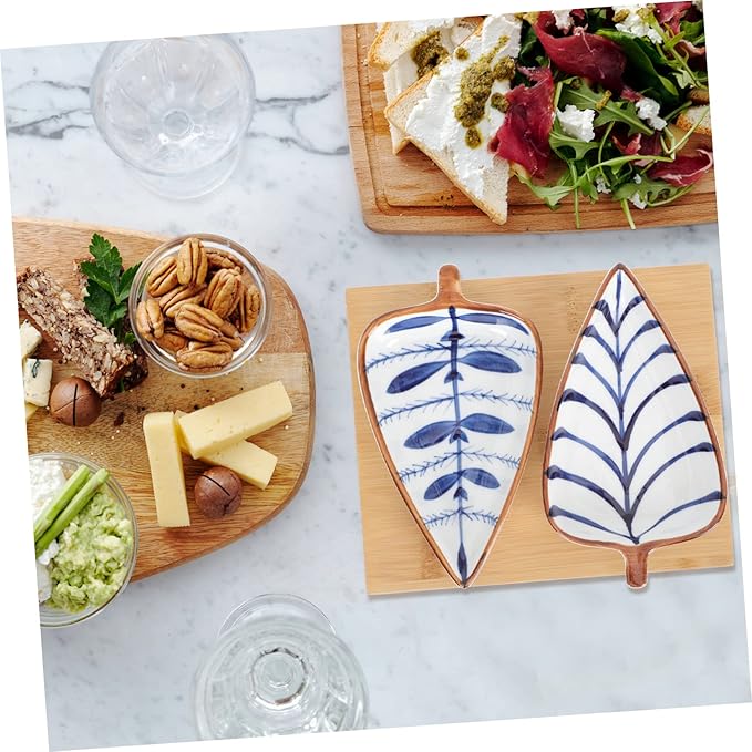 1 Set Ceramic Sauce Dish with Wood Tray Versatile Appetizer Plates for Snacks Fruits and Condiments for Parties Picnics and Home Use