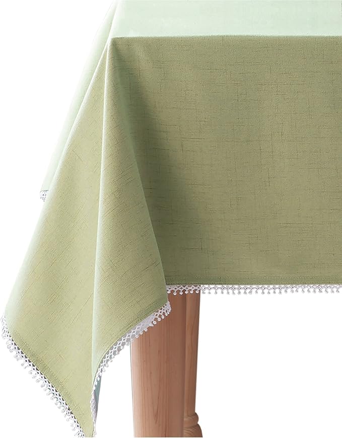 Lenox French Perle Solid 60"x84" rectangle Tablecloth, Pistachio