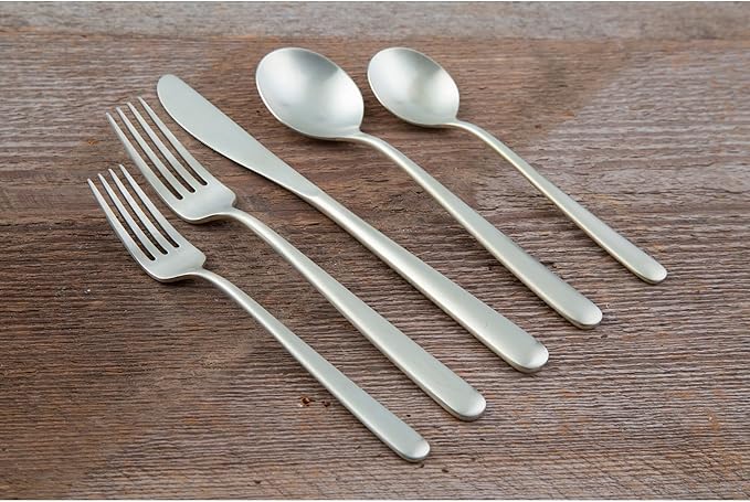 Cambridge Silversmiths Lorenn Copper Satin 20-Piece Flatware Set, Service for 4