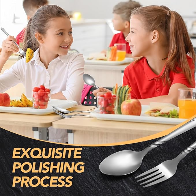300 Piece Forks and Spoons Silverware for 150 - Stainless Steel Flatware Cutlery Set, Heavy Duty Metal for Dinner, Restaurant, Home - Mirror Polished, Dishwasher Safe