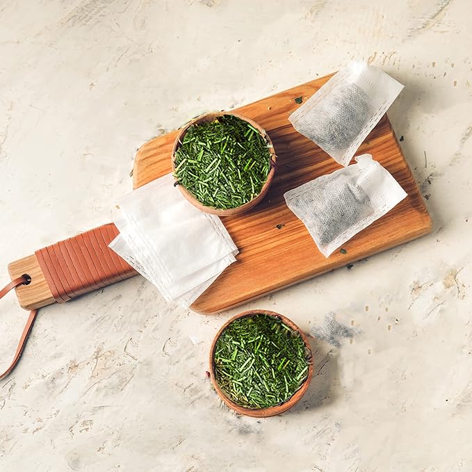 Japanese Green Tea Co. 504 Pcs Disposable Tea Bags for Loose Leaf Tea – Oversized Empty Sachets with Tight Seal (3.5" x 2.8") – Convenient Tea Infuser for Loose Tea Leaves