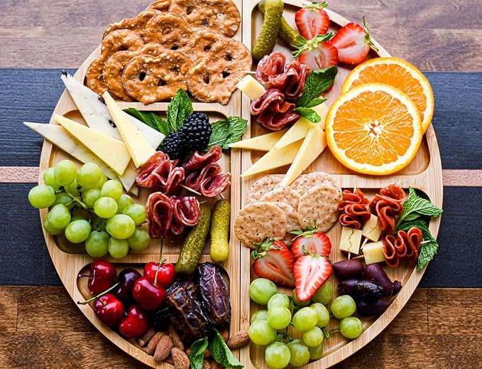 Modern Day Homestead 3 Piece Magnetic Charcuterie Board Set: Charcuterie Boards Gift Set, Bamboo Cheese Board | Labor Day Party | House Warming New Home | Wedding Gifts | Serving Ware | Football Party