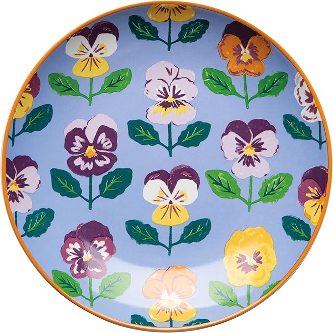 Jubilee Pansy Appetizer Porcelain Plates, Set of 4 Assorted