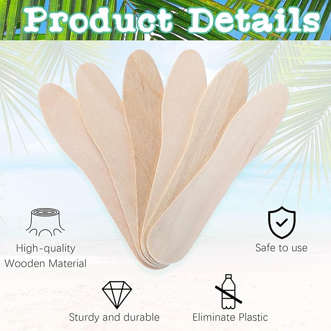 Nuogo 3000 Pcs Wooden Ice Cream Sample Spoons Bulk 3'' Disposable Honey Gelato Tasting Sticks Cutlery Mini Wood Chocolate Hot Cocoa Essential Small Wedding Dessert Spoon for Eating Sampling Craft