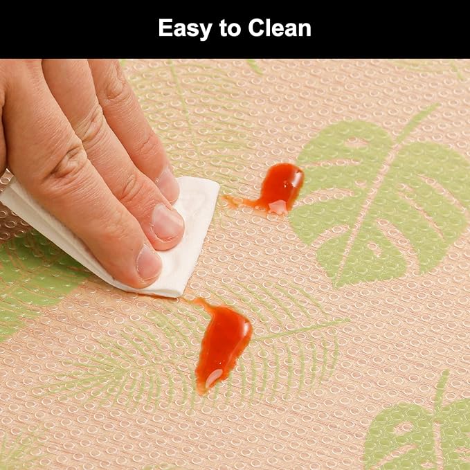 Cooyes Shelf Liner – Premium Non-Adhesive Cabinet & Drawer Liner for Kitchen – Waterproof Shelf Paper with Modern Pattern – Durable EVA Cabinet Mat – Easy to Cut (11.8" W x 118" L)