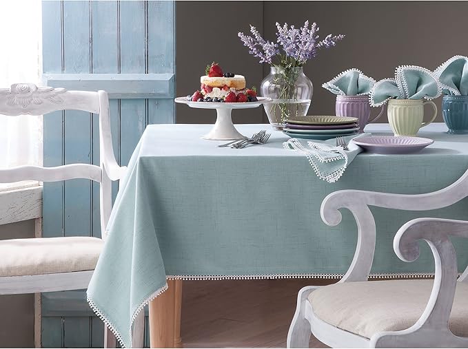 Lenox French Perle Solid 60"x120" rectangle Tablecloth, Dove Grey