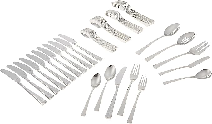 Gorham 871430 Biscayne 65-Piece Stainless Flatware Set, Silver