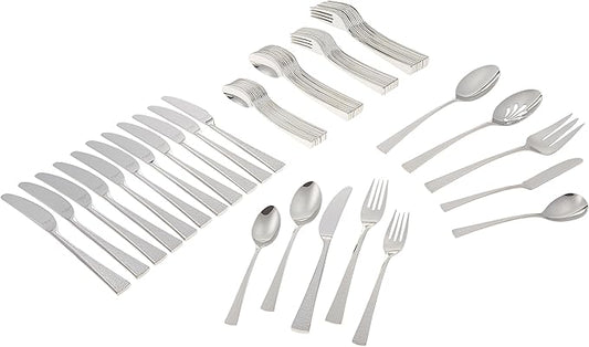Gorham 871430 Biscayne 65-Piece Stainless Flatware Set, Silver