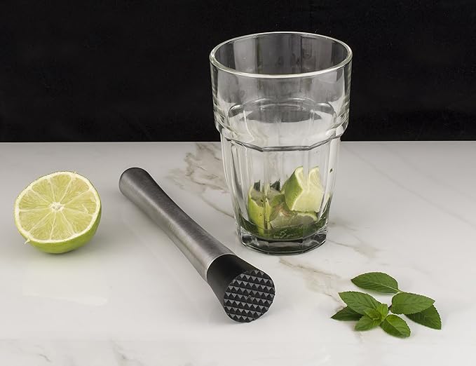 HIC Kitchen Bar Muddler, Stainless Steel, BPA Free