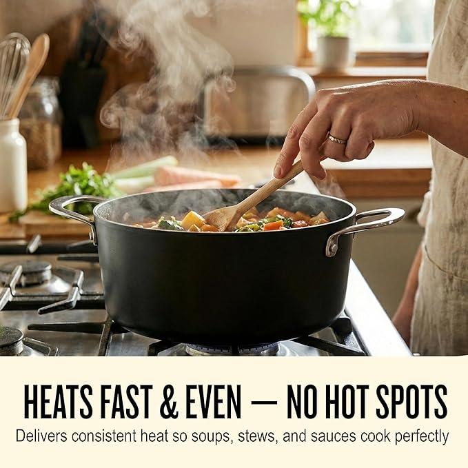 Alva Maestro 6-Piece Ceramic Cookware Set – Nonstick & No PTFE, PFOA, PFAS for Safe, Healthy Cooking – Oven & Induction Safe for Fast Even Heat, Effortless Cleanup, Durable Designed to Last