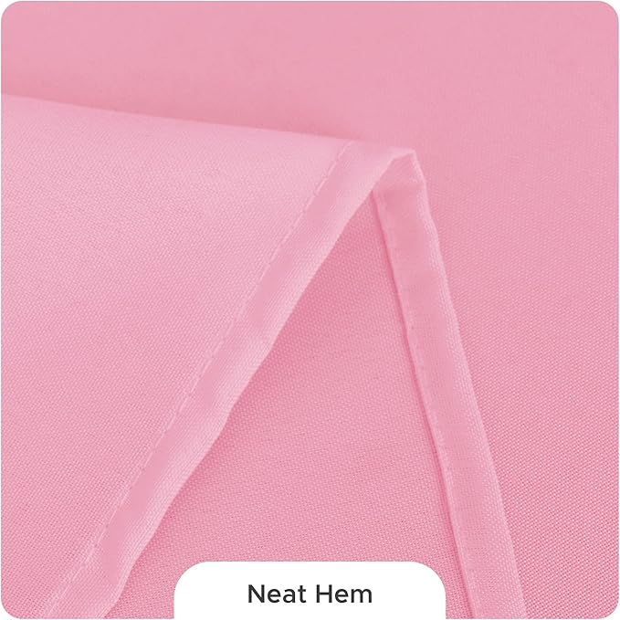 Fitable 8 Pack Round Tablecloths: Stain Resistant Wrinkle Free Circle Table Clothes, Washable Reusable Polyester Table Covers for Wedding Party Birthday Banquet Reception(Pink, 120 Inch)