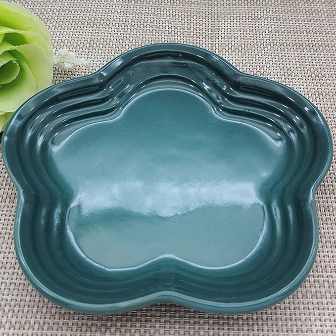 Sturdy Ceramics Small Plate Resists Stain Reduces Time Sturdy Serving Dishes for Daily Use Underglaze