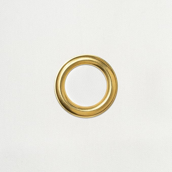 Classic Collection, Bottle Cloth with Metal Ring for Ice Buckets, Cotton, 42 cm, Corner Hole (White with Gold Metal Ring, Pack of 5)
