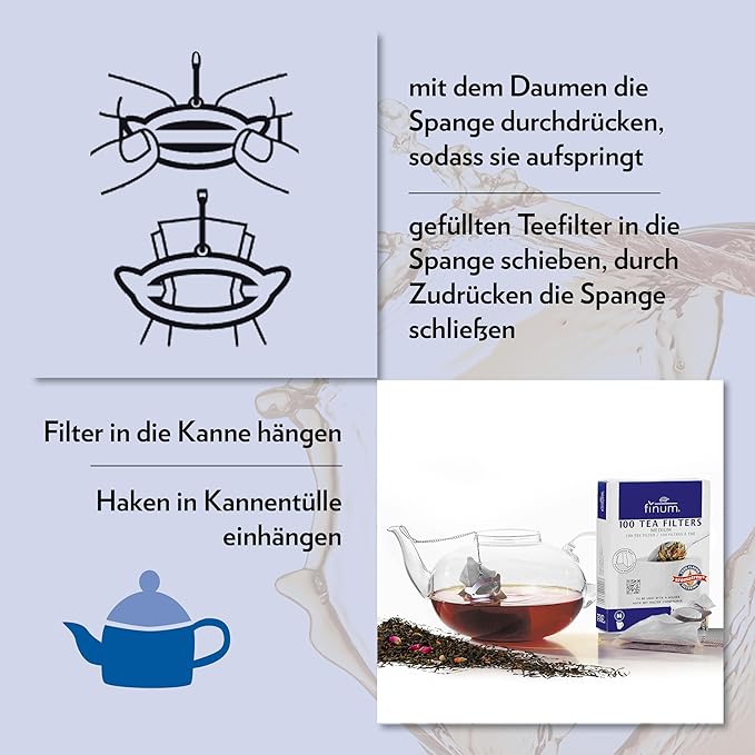 Finum Tea Click - Stainless Steel Clip for Tea Bag Filters