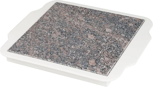 Food Warmer Plate - Microwavable 9-Inch Marble Hot Plate Keeps Food Warm Longer - Great for Parties, Family Gatherings, and Holidays