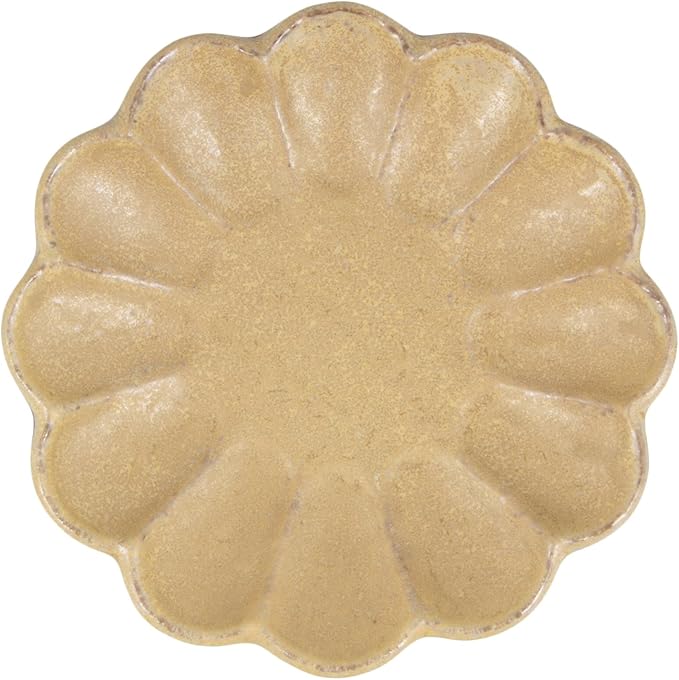 Mino Ware 555-0016 Kaneko Komohei Linka Plate, Medium Plate, Tea, Kneeling Flowers, Diameter Approx. 6.7 inches (17 cm), Microwave and Dishwasher Safe, Made in Japan