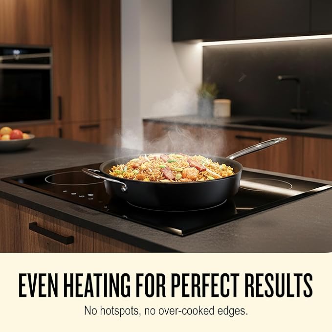 Alva Maestro 6-Piece Ceramic Cookware Set – Nonstick & No PTFE, PFOA, PFAS for Safe, Healthy Cooking – Oven & Induction Safe for Fast Even Heat, Effortless Cleanup, Durable Designed to Last