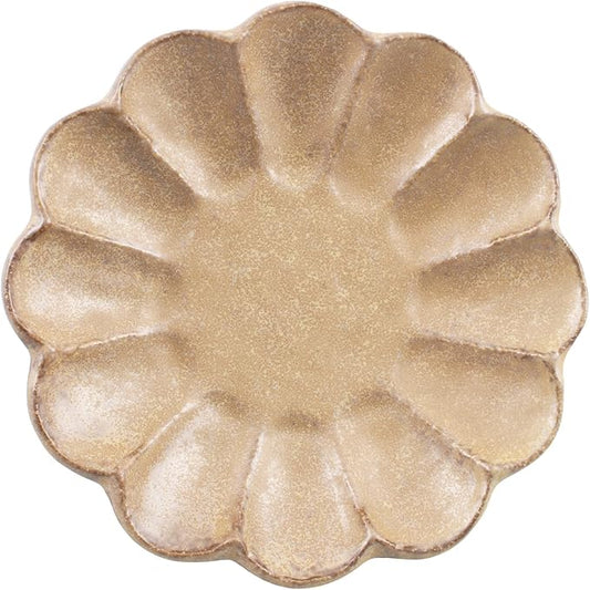 Mino Ware 555-0015 Kaneko Komohei Linka Plate, Serving Plate, Tea, Kneeling Flowers, Diameter 5.5 inches (14 cm), Microwave and Dishwasher Safe, Made in Japan