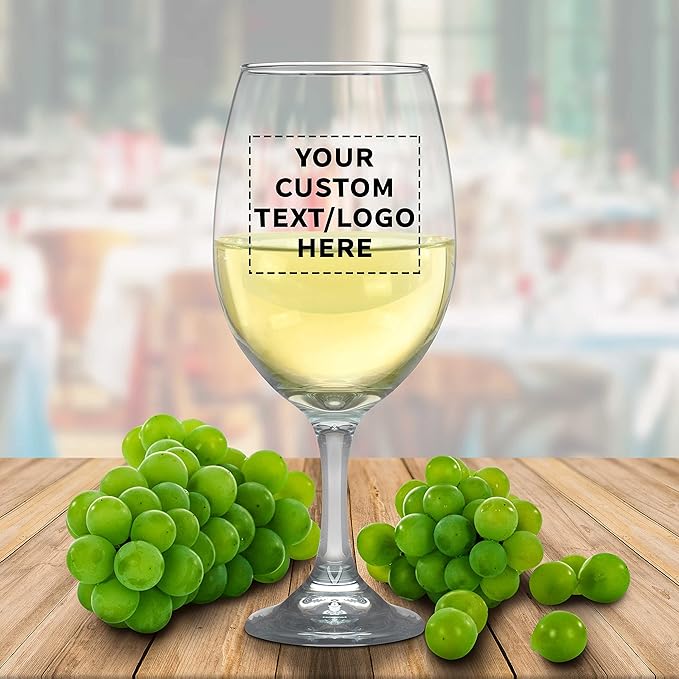 Custom Rioja Grand Wine Glasses 20.75 oz. Set of 10, Personalized Bulk Pack - Perfect for Hotel, Bar, Restaurant or Lounge - Clear