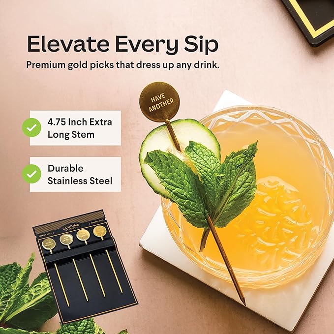 Whiskey Cocktail Kit | Cool Bar Accessories Including Engraving Ice Cube and Mold to Make Unique Gifts for Dad and Mixologist Using Old Fashioned Mixology Tool Set
