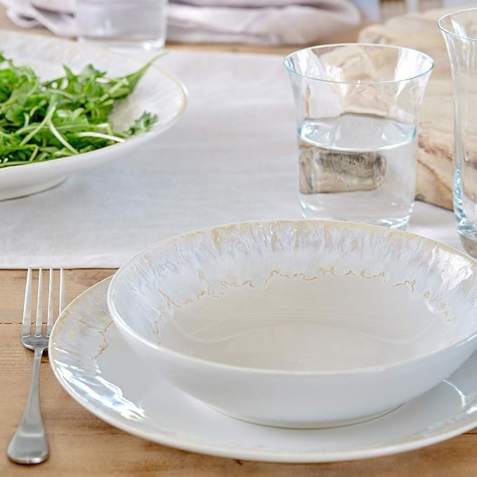 Casafina Taormina Collection Stoneware Ceramic 5-Piece Place Setting (Service for 1), White