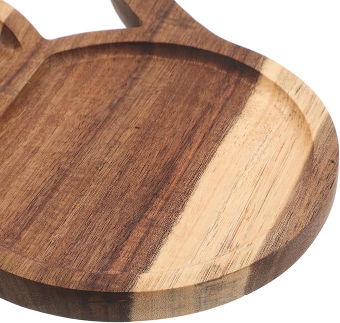 Wood Serving Tray - Cherry Shaped Wooden Cake Snack Appetizer Platter, Candy Dessert Dish, Ideal for Coffee Tea, Cheese, Party Supplies & Daily Serving, Elegant Table Display