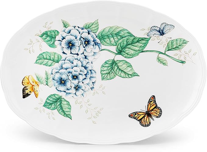 Lenox Butterfly Meadow 16-Inch Platter, White -