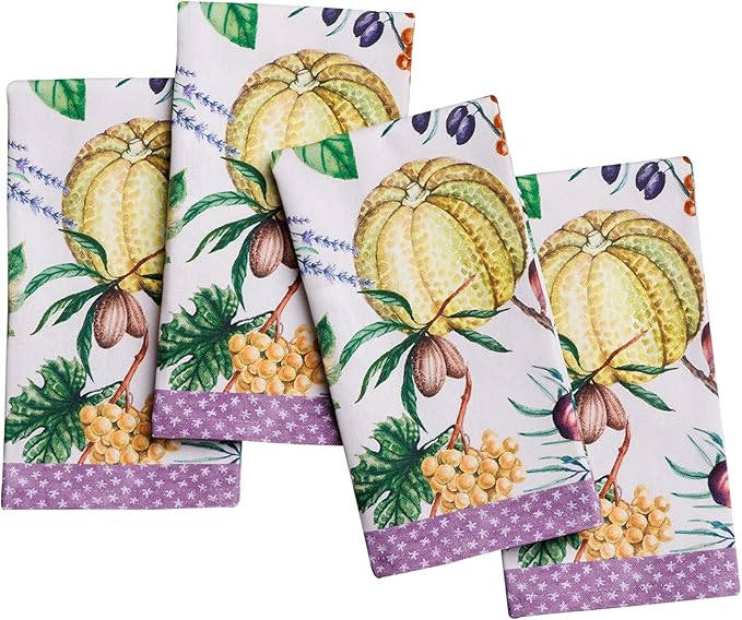 Maison d' Hermine Cloth Napkins Set of 4 100% Cotton Soft & Durable Everyday Reusable Square Napkins Cloth Washable, Dinner, Cocktail Party, Wedding, Restaurant (Cavaillon, 18" x 18")