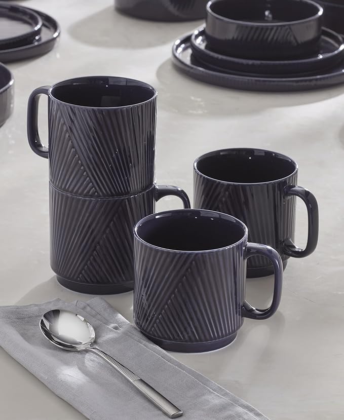 Lenox 898176 Modulus Mugs, Set Of 4, Nightshade