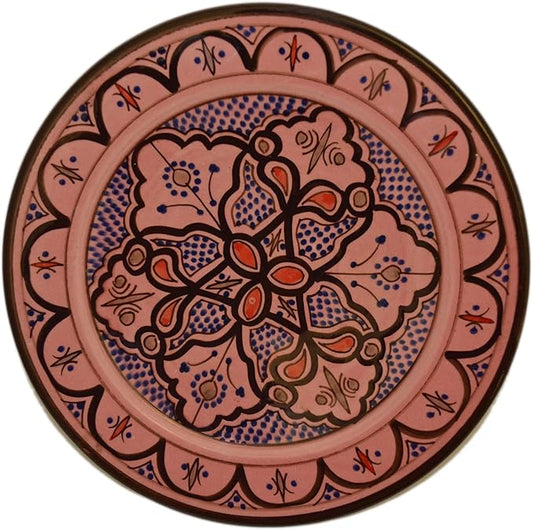 Ceramic Plates Moroccan Handmade Appetizer Tapas Serving Decorative 10 inches Round