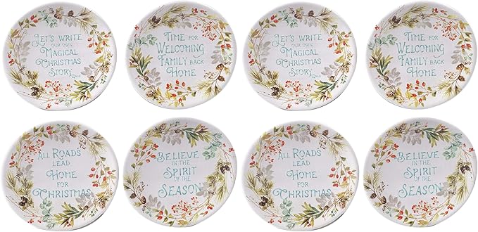 Certified International Christmas Story 6" Canape/Luncheon Plates, Set of 4 (Pack of 2)