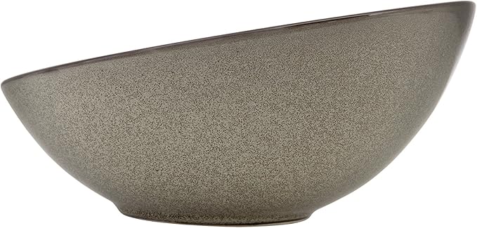 Fortessa D&V Ston Porcelain Dinnerware Tilt Bowl, 8.5-Inch, Set of 3, Mist