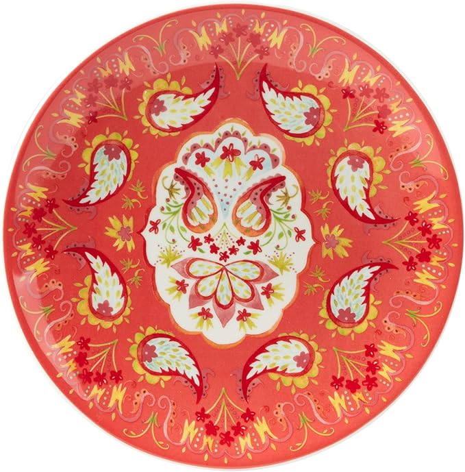 Certified International Francesca 6" Canape/Luncheon Plates, Assorted Designs, Large, Set of 6