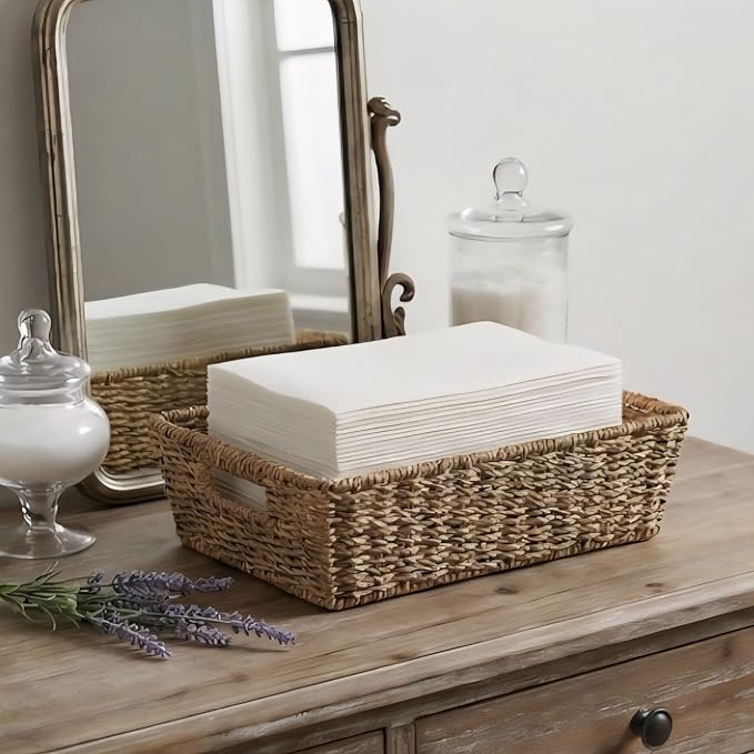 Premium Linen-Feel Guest Towels – 100 Pack | Ultra-Thick Airlaid Disposable Hand Towels for Bathroom & Events | Soft, Cloth-Like, Super Absorbent | Ideal for Powder Rooms, Parties & Weddings