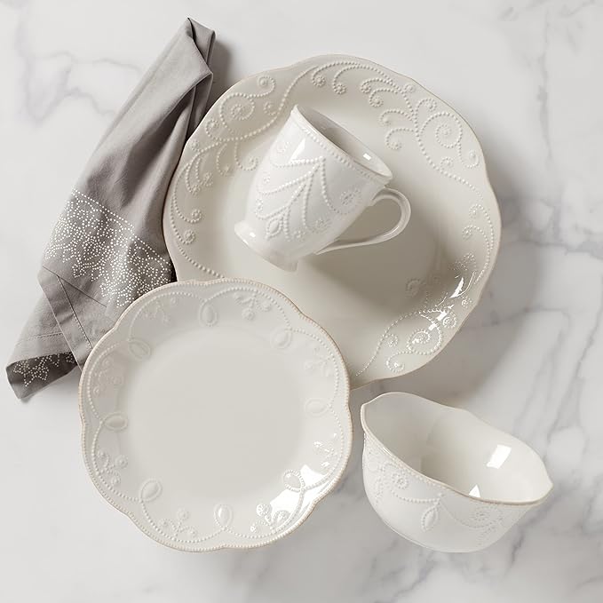 LENOX Off- White French Perle 4-Piece Place Setting & Vintage Jewel 5-Piece Place Setting