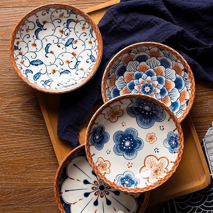 Snack Plate Round Soy Sauce Dipping Bowl Snack Plate Ceramic Side Dish Plate Snack Sushi Ketchup Condiment Appetizer Dessert Plate Snack Tray