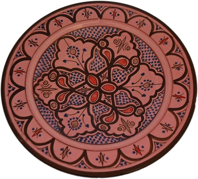 Ceramic Plates Moroccan Handmade Appetizer Tapas Serving Decorative 10 inches Round