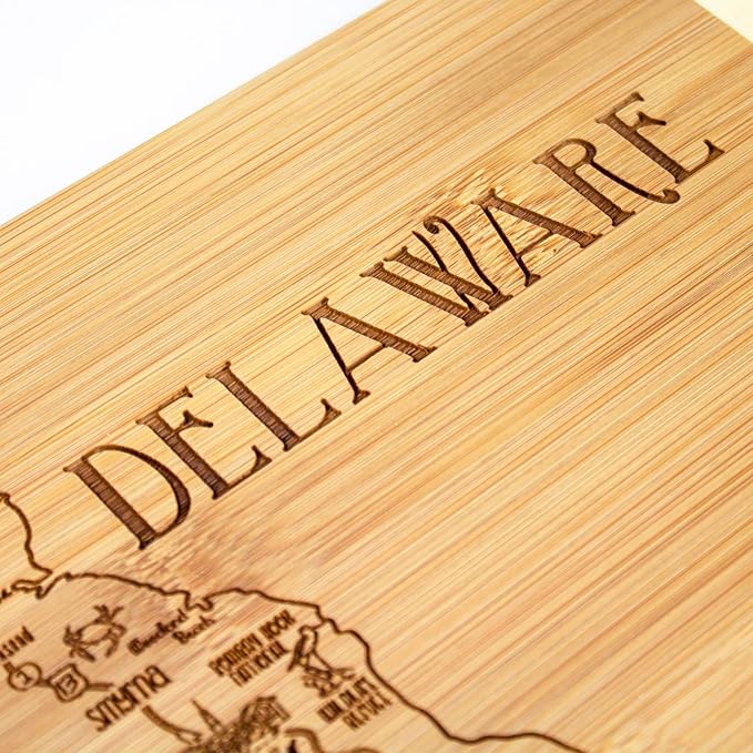 Totally Bamboo A Slice of Life Delaware State Serving and Cutting Board, 11" x 8.75"